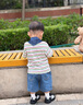 巴帝巴帝夏季兒童裝t恤純棉嬰幼兒男童女童短袖T恤上衣 皇冠恐龍 90 曬單實(shí)拍圖