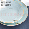 華青格家用盤子菜盤冰裂紋工藝8英寸圓盤2只裝 高溫釉下彩碗盤餐具 曬單實(shí)拍圖