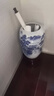 瓷小奴景德鎮(zhèn)陶瓷書畫缸大號青花瓷卷軸缸箭筒字畫笛簫收納客廳書房擺件 青花山水【冬瓜型】小號普通泥 曬單實拍圖