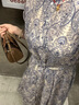 ROEYSHOUSE羅衣時尚收腰襯衫連衣裙2025夏裝女氣質印花大擺短袖中長裙11954 花色 M 曬單實拍圖