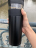 智品迪德國雙層玻璃杯家用隔熱防燙鵝蛋茶水分離杯子大容量鋼化玻璃杯 400ml本色/不顯溫+長濾網(wǎng) 曬單實拍圖