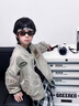 G.DUCKKIDS男大童春秋裝機(jī)車棒球服外套2025新款兒童男孩春季酷帥工裝夾克潮 黑色 120 cm 曬單實(shí)拍圖