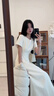 GARNUO紅色短袖連衣裙子女夏季法式氣質(zhì)訂婚禮服新娘敬酒服收腰顯瘦長裙 白色【短袖長款】 S 【80-100斤】 曬單實拍圖