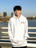 LEEREDPOI潮牌聯(lián)名連帽衛(wèi)衣男女春秋寬松連帽情侶裝長袖T恤潮牌男裝棉質(zhì) 089款白色 XL （130-145斤） 曬單實拍圖