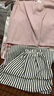 靚貝城堡女童夏季背心套裝洋氣兒童無(wú)袖衣服2025新款寶寶時(shí)髦條紋闊腿長(zhǎng)褲 粉色 130 曬單實(shí)拍圖