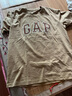 Gap【情人節(jié)】男女裝夏季拼接logo圓領短袖T恤寬松上衣460841 卡其色 180/100A(XL) 亞洲尺碼 曬單實拍圖
