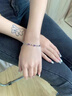 七可999足銀手鏈女送女友老婆七夕情人節(jié)禮物生日紫水晶愛心手鐲環(huán) 曬單實(shí)拍圖
