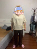 俞兆林文藝復(fù)古棉麻套裝夏季休閑短袖T恤上衣寬松大碼女中年媽媽兩件套 杏色上衣+咖啡褲 均碼 L(建議120-140斤) 曬單實(shí)拍圖
