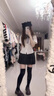 小野七天jk學(xué)院風(fēng)收腰短袖女2025夏季新款純欲制服日系校供感刺繡襯衫上衣 紺色 含領(lǐng)結(jié) S 建議80-90斤 曬單實(shí)拍圖