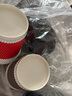 美麗雅 一次性咖啡杯帶蓋加厚防燙大號40只紙杯子奶茶豆?jié){熱飲配攪拌棒 曬單實拍圖