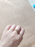 中鑫珠寶愛(ài)河璀璨黃金戒指白鉆鋯石六爪求婚戒指群鑲戒壁足金首飾女款 金重4.26克（18圈號(hào)） 曬單實(shí)拍圖