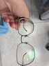 依視路（ESSILOR） 鉆晶系列高清耐磨防藍(lán)光近視薄鏡片配度數(shù)眼鏡架男女鏡框 鈦+金屬-全框-4023BK-黑色 鏡框+依視路膜巖高清1.60現(xiàn)片 曬單實拍圖