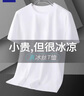 羅蒙（ROMON）夏季莫代爾冰絲薄款白色短袖百搭男士透氣T恤半袖打底衣服體恤衫 白色 L 體重 120-139斤 曬單實(shí)拍圖