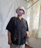 零點螞蟻大碼女裝夏季新款文藝復古繡花棉麻短袖襯衫女寬松遮肚半袖上衣 黑色 均碼【120-180斤】 曬單實拍圖
