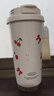可愛不銹鋼保溫杯大容量便攜式咖啡杯子雙飲吸管杯學(xué)生女 白色櫻桃小狗500ml 曬單實(shí)拍圖