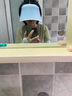 VVC成毅推薦遮陽(yáng)帽防曬帽子女太陽(yáng)帽防紫外線(xiàn)女大檐出游空頂帽灰度藍 曬單實(shí)拍圖