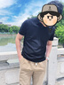 安東尼奧【12.3%桑蠶絲+87.7%棉】自然纖維時(shí)尚休閑短袖polo衫男海鷗領(lǐng)T恤 曬單實(shí)拍圖