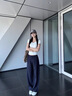棉致美式速干工裝褲子女夏季2025新款松弛感垂感寬松闊腿運(yùn)動(dòng)登山褲 深藍(lán)色優(yōu)質(zhì)版 L 建議體重105-115斤 曬單實(shí)拍圖