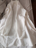 無(wú)印良品（MUJI） Labo 女式 桑蠶絲混束腰長(zhǎng)上衣女士襯衫秋冬季 AF023C4A 白色 M(160/84A) 曬單實(shí)拍圖