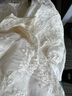 Olrain歐芮兒法式刺繡掛脖連衣裙女夏季度假吊帶蛋糕裙長裙 杏色 L 曬單實拍圖