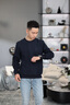 TOMMY HILFIGER25新款秋冬男裝雙面布經(jīng)典小繡標(biāo)休閑通勤純色圓領(lǐng)衛(wèi)衣42125 藏青色DW5 M （推薦：135-150斤） 曬單實(shí)拍圖