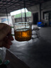 六色茶杯含杯架加厚耐熱玻璃品茗杯水杯帶把杯功夫茶具喝茶收納 六色品茗杯（6只）+竹木杯架 100ml 曬單實(shí)拍圖