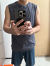 帛芮寬肩背心男純棉運動無袖背心內(nèi)穿健身籃球跑步男士灰色打底汗衫 曬單實拍圖