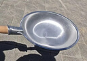 炒鍋無涂層鋁鍋商用大馬勺不粘鍋平底圓底炒菜鍋蔥燒海參龍蝦鍋無 平底鋁馬勺/(30CM) 1寸 曬單實(shí)拍圖