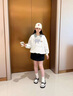 AN女童衛(wèi)衣春秋2025兒童新款女孩襯衫領(lǐng)長袖衫大童洋氣春裝打底上衣 米色 150 cm 曬單實拍圖