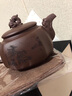 溪茗軒正宗名家純手工宜興原礦紫砂壺大容量厚德載物龍韻泡茶壺茶具套裝 龍韻石瓢小款一壺四杯厚德載物款 曬單實拍圖