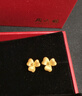 周六福黃金耳釘女款小桃花足金999黃金耳飾計(jì)價(jià)A098247 約1.3g 一對  曬單實(shí)拍圖