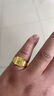 千影珠寶黃金戒指9999足金男士福字真金扳指女發(fā)字方戒結婚首飾按克重 發(fā)財 約8.28-8.5g(含工費20) 曬單實(shí)拍圖