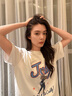 森馬（Semir）[商場同款]瘋狂動物城短袖T恤女寬松2025新款夏卡通上衣炸街 本白10101 M 曬單實拍圖