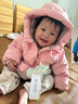 巴拉巴拉童裝寶寶羽絨服嬰兒外套冬季兒童上衣防水可愛(ài)萌男童女童 夢(mèng)幻粉60311-白鴨絨 100 cm 曬單實(shí)拍圖