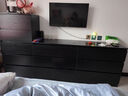 毓博實(shí)木斗柜家用黑色五斗柜客廳抽屜儲物柜臥室床尾多層收納柜子 黑色/實(shí)木八斗柜長(cháng)160寬40高100cm E0級實(shí)木生態(tài)板/入戶(hù)包安裝 曬單實(shí)拍圖