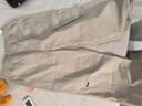 駱駝（CAMEL）休閑戶外登山褲女防潑水直筒工裝褲 J24CA6L6646 淡卡其 M 曬單實拍圖