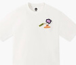 馬騎頓（MQD）男女童夏季新品學(xué)院風(fēng)簡(jiǎn)約百搭卡通趣味短袖親膚柔軟T恤 本白 130 曬單實(shí)拍圖