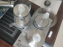 新飛全自動(dòng)上水電熱水壺玻璃泡茶桌茶臺(tái)燒水壺一體機(jī)燒水器大容量辦公室功夫茶煮水壺茶具套裝泡茶機(jī) 1L 37x20雙邊上水三合一（燒水+消毒+煮茶） 曬單實(shí)拍圖
