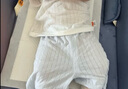 貝瑞加（Babyprints）寶寶短袖套裝兒童純棉內(nèi)衣家居服夏季上衣短褲2件套薄款睡衣 藍(lán)90 曬單實拍圖