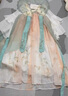 安妮優(yōu)兒漢服女童春夏款中國(guó)風(fēng)連衣裙兒童古風(fēng)襦裙古裝裙子唐裝 綠色 120 曬單實(shí)拍圖