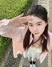 小野和子蓬蓬裙女夏季半身裙瑜伽A字裙休閑短裙 云紗白 M 曬單實(shí)拍圖