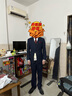 CULTUM【可機洗免熨燙】通勤商務(wù)西服套裝男職業(yè)正裝禮服西裝外套 藏藍色兩件套 50 A 曬單實(shí)拍圖