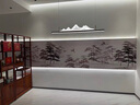 歐普照明（OPPLE）新款新中式餐廳吧臺(tái)吊燈中國(guó)風(fēng)一字長(zhǎng)條禪意藝術(shù)山峰茶室茶臺(tái)燈 胡桃木色120CM無(wú)極 曬單實(shí)拍圖