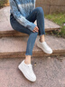 妙麗（Millies）品牌內(nèi)增高小白鞋女2025新款時尚厚底運動休閑鞋軟底百搭女士板鞋 白色 39 曬單實拍圖