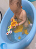 世紀寶貝（babyhood）兒童泡澡桶 加厚洗澡盆【0-5歲 寶寶浴桶 嬰兒游泳桶贈浴凳 304藍 曬單實拍圖