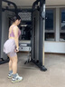 chicnear大碼運(yùn)動(dòng)短褲女胖mm寬松假兩件防走光抽繩健身瑜伽褲 粉紫色 L 建議110-125斤 曬單實(shí)拍圖