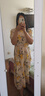 科蒙.博卡2024春夏真絲新款休閑度假連衣裙女清新印花桑蠶絲裙子 白底黃花 L 曬單實拍圖