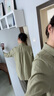 衣典零一（LEDIALYI）棉麻兩件套裝女2025春秋季女裝新款時(shí)尚洋氣質(zhì)小個(gè)子休閑直筒褲子 綠色+軍綠色 L （推薦110-122斤） 曬單實(shí)拍圖