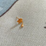 周六福（ZLF）七夕禮物  黃金耳飾女款5G足金春華球蘭花星星耳墜球蘭花 計價T 一對-3.25g 曬單實(shí)拍圖