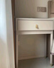 拾家（HOME COLLECTOR）現代輕奢實(shí)木烤漆梳妝臺小戶(hù)型主臥室迷你床邊化妝桌小巖板窄書(shū)桌 0.6米妝臺-米杏灰色 單妝臺 曬單實(shí)拍圖
